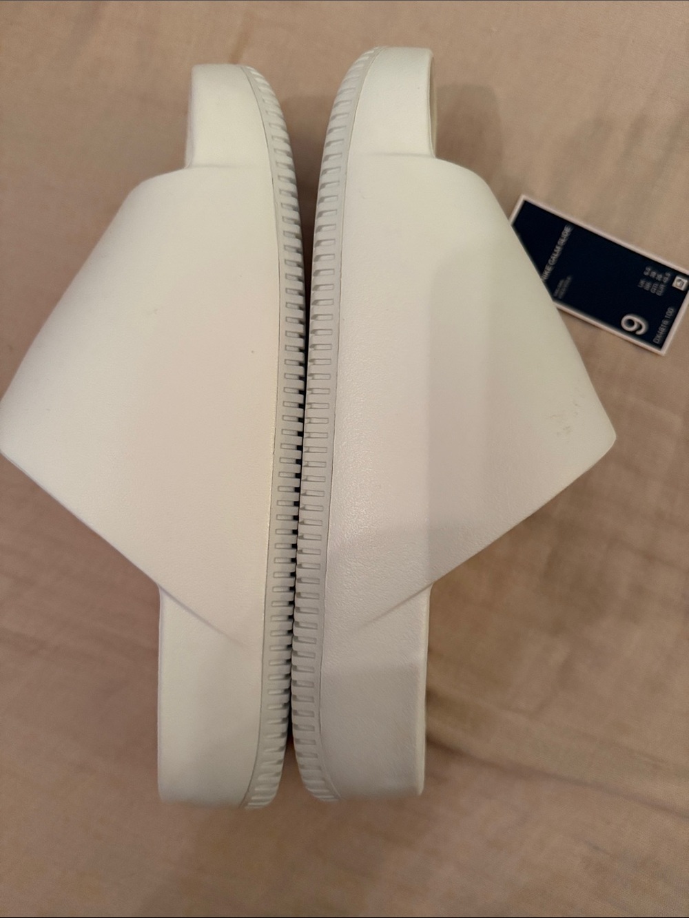 Nike White Calm Slide Sandals in Sail (White) - Picture 2 of 10